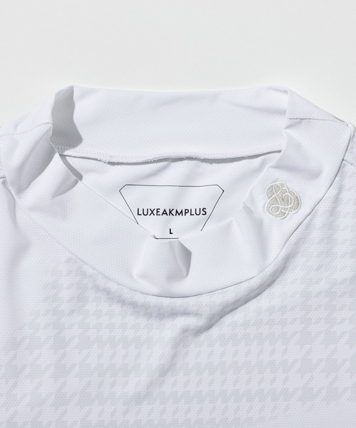 LUXEAKMPLUS(リュクスエイケイエムプラス)の「LUXEAKMPLUS(リュクスエイケイエムプラス)ゴルフ ハウンドトゥース×カモ柄 モックネック半袖Tシャツ(Tシャツ/カットソー・メンズ・ブラック/ブルー/ホワイト・XXL/XL/L/M/S)」の15枚目の写真
