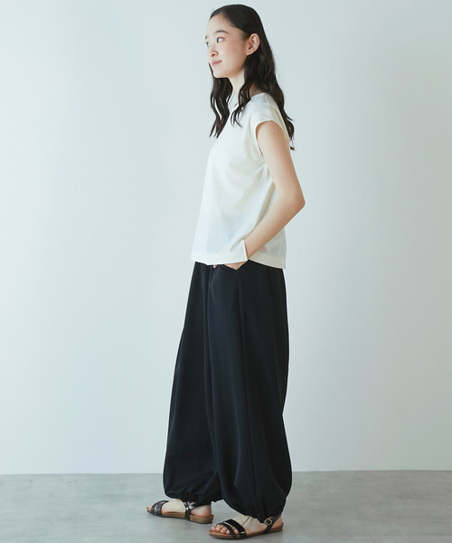 LOGEMENT DE CLAIRE(ロジュモンドクレール)の「【Allease/オールイーズ】ノースリーブプルオーバー(Tシャツ/カットソー・レディース・ブラウン/チャコールグレー/オフホワイト/ブラック・FREE)」の9枚目の写真