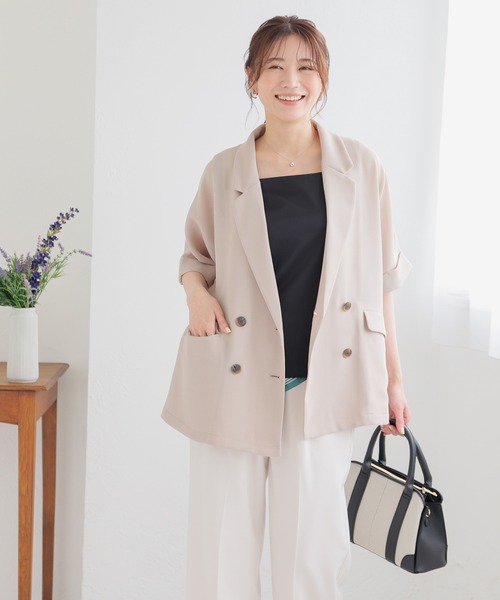 GLACIER lusso(グラシアルッソ)の「【美冷・接触冷感・UVカット】前身サテンタンクトップ(タンクトップ・レディース・モカ/グレイッシュベージュ/ブラック・L/LL/M/S)」の8枚目の写真