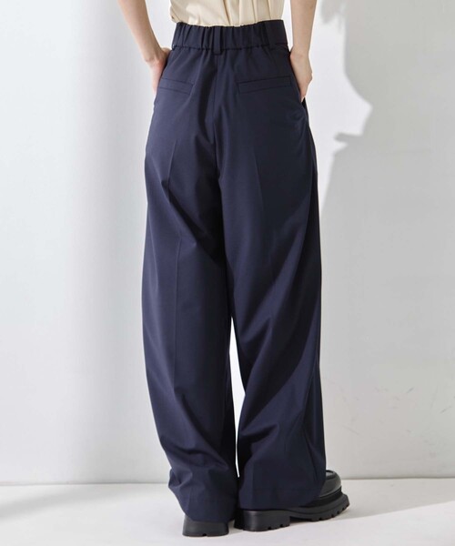 CITY TOKYO tweedトラウザーズ　ネイビー3　studious STUDIOUS/ステュディオス】Double Tucked Stretch Trousers/ダブル