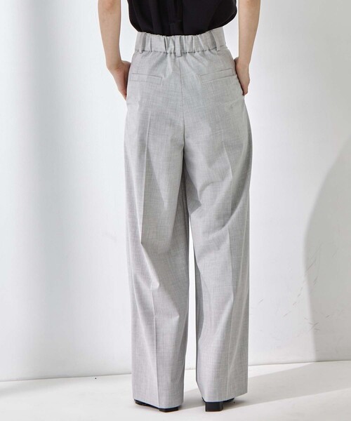 STUDIOUS(ステュディオス)の「【STUDIOUS/ステュディオス】Double Tucked Stretch Trousers/ダブルタックストレッチトラウザーズ/ウォッシャブル/オフィス/美脚見え/ウエストゴム/ストレスフリー(スラックス・レディース・ネイビー/ブラック/ライトグレー・2/1)」の22枚目の写真