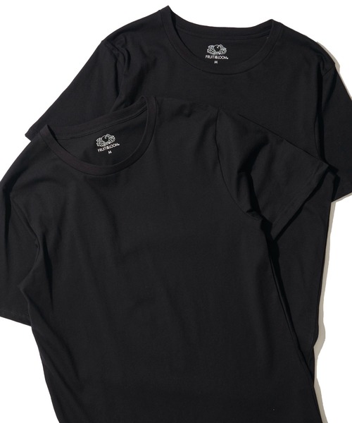 FRUIT OF THE LOOM(フルーツオブザルーム)の「【FRUIT OF THE LOOM/フルーツオブザルーム】2Pパック Tシャツ(Tシャツ/カットソー・メンズ・ホワイト/ブラック/グレー・MEDIUM/LARGE/X-LARGE)」の1枚目の写真