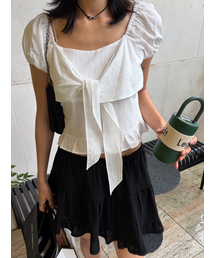 Ribbon Bow Blouse, White