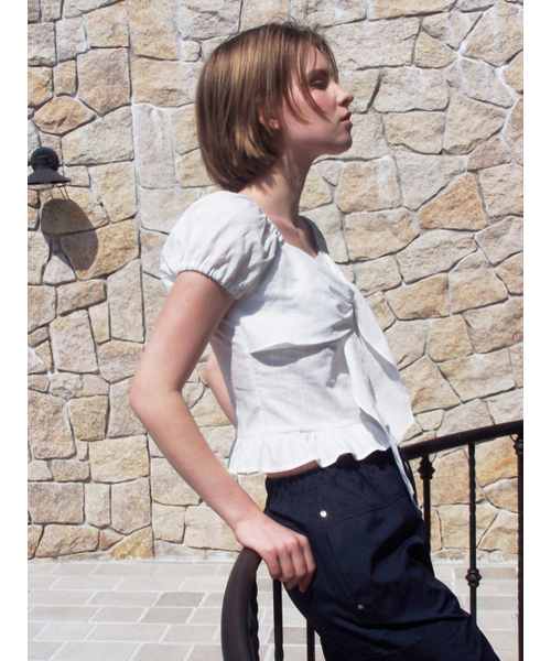 ETMON(エトモン)の「Ribbon Bow Blouse, White(シャツ/ブラウス・レディース・その他・SMALL/MEDIUM)」の5枚目の写真