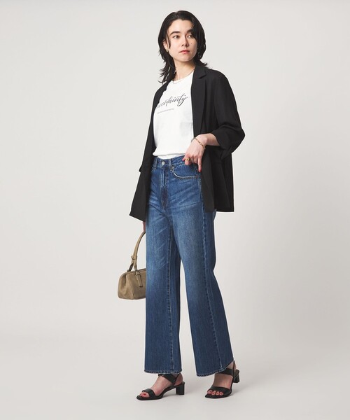 green label relaxing(グリーンレーベルリラクシング)の「セミフレア デニム パンツ(デニムパンツ・レディース・ネイビー/コバルトブルー・36/40/38)」の5枚目の写真