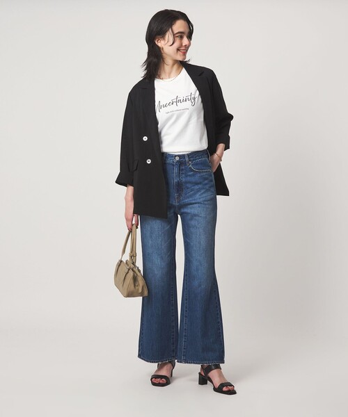green label relaxing(グリーンレーベルリラクシング)の「セミフレア デニム パンツ(デニムパンツ・レディース・ネイビー/コバルトブルー・36/40/38)」の6枚目の写真