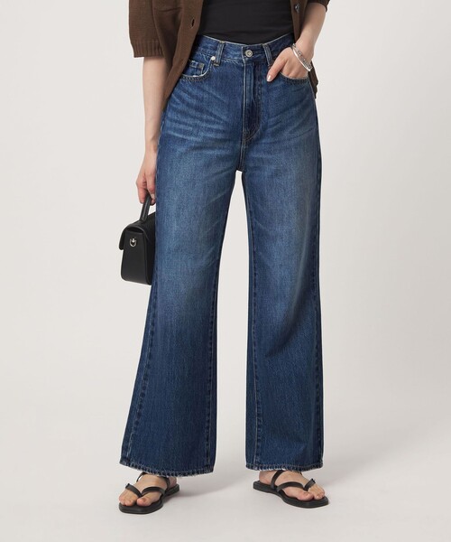green label relaxing(グリーンレーベルリラクシング)の「セミフレア デニム パンツ(デニムパンツ・レディース・ネイビー/コバルトブルー・36/40/38)」の9枚目の写真