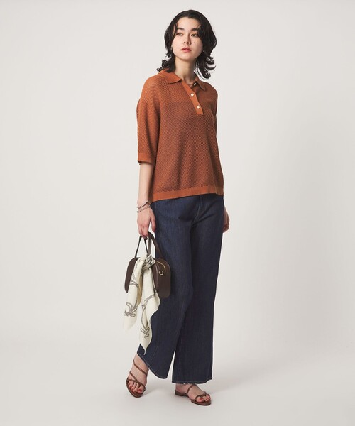 green label relaxing(グリーンレーベルリラクシング)の「セミフレア デニム パンツ(デニムパンツ・レディース・ネイビー/コバルトブルー・36/40/38)」の17枚目の写真