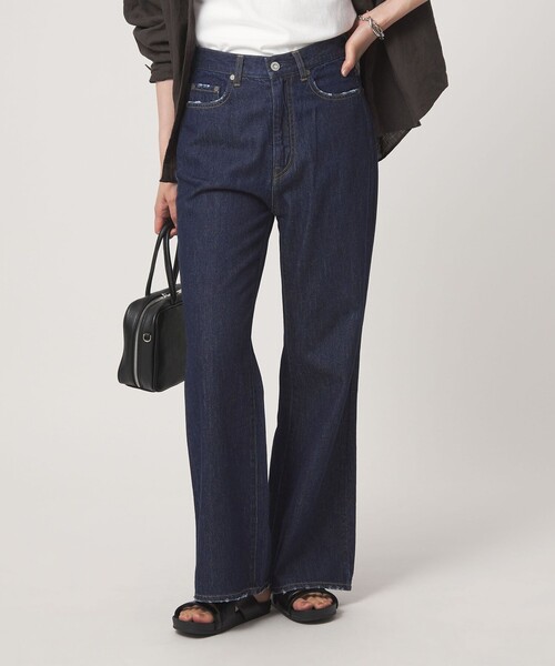 green label relaxing(グリーンレーベルリラクシング)の「セミフレア デニム パンツ(デニムパンツ・レディース・ネイビー/コバルトブルー・36/40/38)」の18枚目の写真