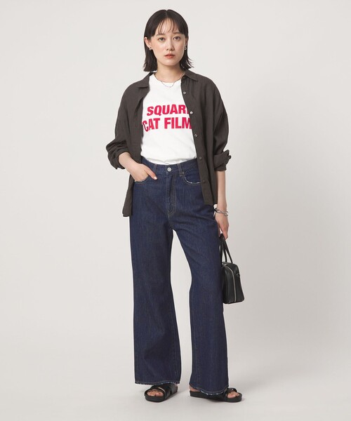 green label relaxing(グリーンレーベルリラクシング)の「セミフレア デニム パンツ(デニムパンツ・レディース・ネイビー/コバルトブルー・36/40/38)」の21枚目の写真