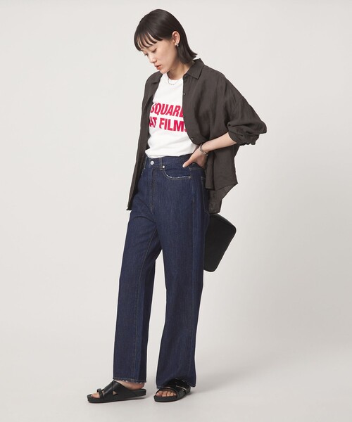 green label relaxing(グリーンレーベルリラクシング)の「セミフレア デニム パンツ(デニムパンツ・レディース・ネイビー/コバルトブルー・36/40/38)」の22枚目の写真
