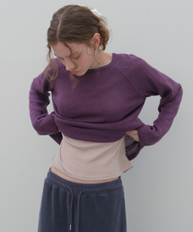 Loose-fit paper knit [KNSS07KN02]_Purple
