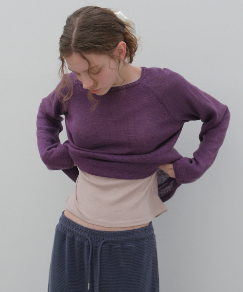Loose-fit paper knit [KNSS07KN02]_Purple（ニット/セーター