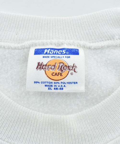 VINTAGE(ヴィンテージ)の「【USED】90’s Hanes “Hard Rock Cafe” ロゴ スウェット(スウェット・メンズ・ホワイト・X-LARGE)」の5枚目の写真