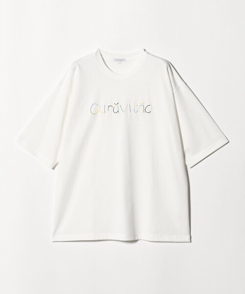 A DAY IN THE LIFE UNITED ARROWS（アデイインザライフユナイテッドアローズ）の「カラー エンブロイダリー ロゴ ワイドカットソー＜A DAY IN THE LIFE＞（Tシャツ/カットソー・メンズ・ブラック/ホワイト・M/L）」の2枚目の写真