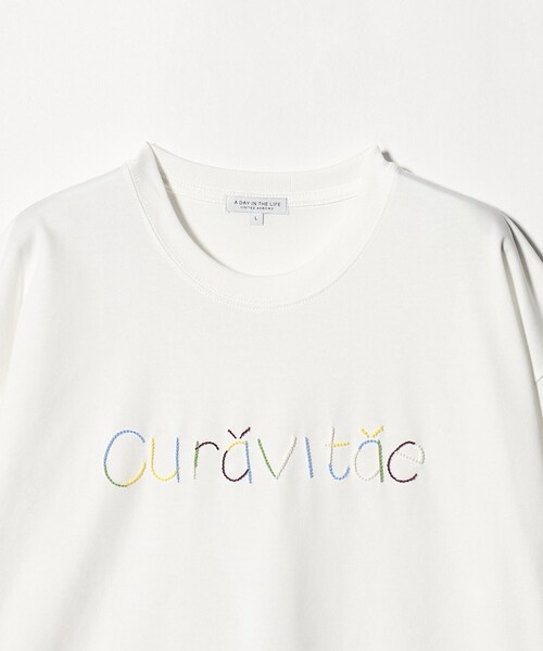A DAY IN THE LIFE UNITED ARROWS（アデイインザライフユナイテッドアローズ）の「カラー エンブロイダリー ロゴ ワイドカットソー＜A DAY IN THE LIFE＞（Tシャツ/カットソー・メンズ・ブラック/ホワイト・M/L）」の8枚目の写真