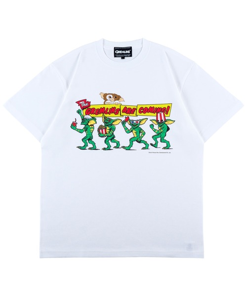 MEDICOM TOY(メディコムトイ)の「MLE GREMLINS GREMLINS ARE COMING! T-SHIRT(フィギュア・メンズ・オレンジ/サックスブルー/ホワイト・SMALL/MEDIUM/LARGE/X-LARGE)」の1枚目の写真