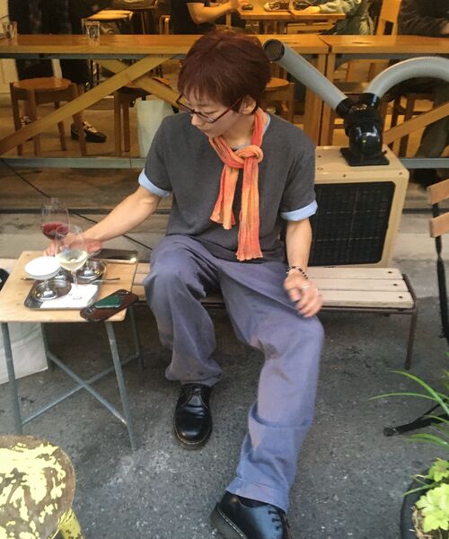 BALLUTE(バリュート)の「SLUB U-NECK HALF CROP T-SHIRTS (CHARCOAL)(Tシャツ/カットソー・メンズ・その他・1/2/3)」の4枚目の写真