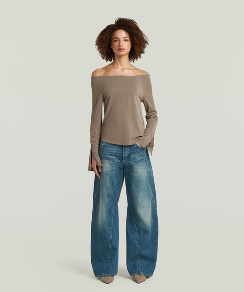G-STAR（ジースター）の「Contor 3D Wide Jeans/ヴィンテージライク立体裁断ワイドルーズジーンズ/L28（デニムパンツ・レディース・インディゴブルー・24inch/25inch/26inch）」の5枚目の写真
