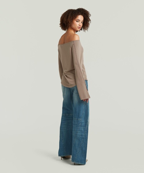 G-STAR（ジースター）の「Contor 3D Wide Jeans/ヴィンテージライク立体裁断ワイドルーズジーンズ/L28（デニムパンツ・レディース・インディゴブルー・24inch/25inch/26inch）」の4枚目の写真
