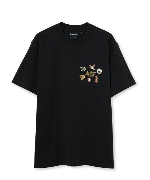 Barbour(バブアー)の「ピンバッジグラフィック Tシャツ(Tシャツ/カットソー・メンズ・ホワイト/ブラック/オリーブ・36/38/40/34/42)」の2枚目の写真