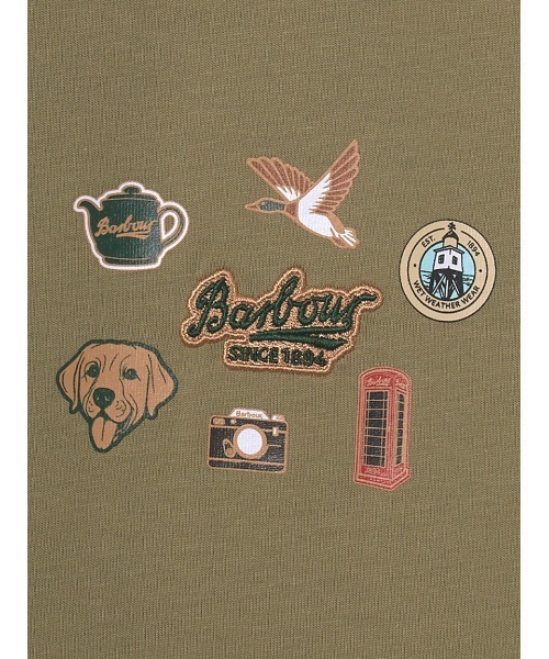 Barbour(バブアー)の「ピンバッジグラフィック Tシャツ(Tシャツ/カットソー・メンズ・ホワイト/ブラック/オリーブ・36/38/40/34/42)」の9枚目の写真