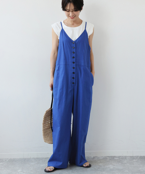 JOURNAL STANDARD relume(ジャーナルスタンダード レリューム)の「《WEB限定追加2 / 2枚セット》手洗い可 / タンクトップ付きキャミサロペット(サロペット/オーバーオール・レディース・ブルー/ブラック・FREE)」の12枚目の写真
