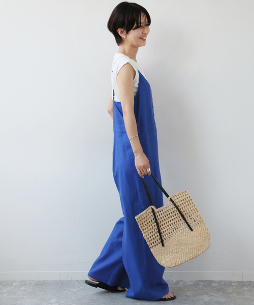 JOURNAL STANDARD relume(ジャーナルスタンダード レリューム)の「《WEB限定追加2 / 2枚セット》手洗い可 / タンクトップ付きキャミサロペット(サロペット/オーバーオール・レディース・ブルー/ブラック・FREE)」の14枚目の写真