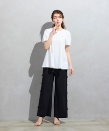 【追加】【M-StyleLuxeコラボ】クールトリコットリボンイージーパンツ