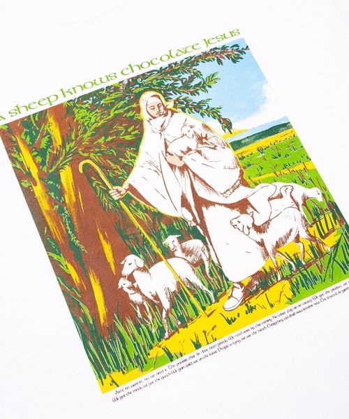 Chocolate Jesus (チョコレートジーザス )の「SHEPHERD SS TEE(Tシャツ/カットソー・メンズ・レッド/ブラック/ホワイト・SMALL/MEDIUM/LARGE/X-LARGE)」の4枚目の写真