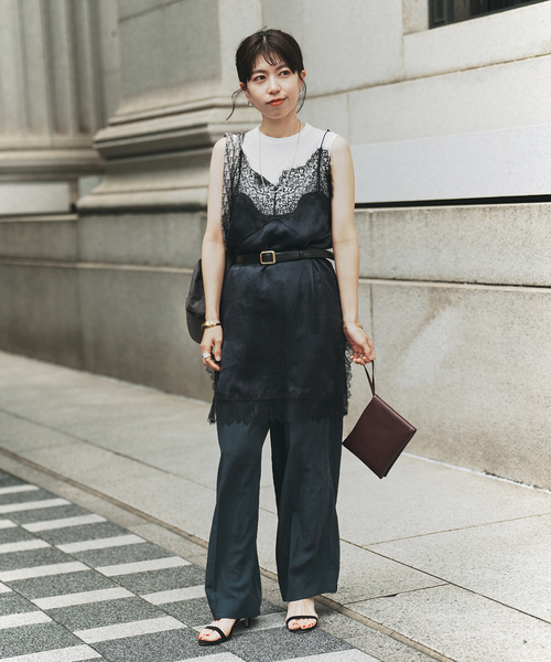 VERMEIL par iena(ヴェルメイユパーイエナ)の「Dry Poplin イージーパンツ(その他パンツ・レディース・ネイビー/ライトグリーン/オレンジ・38/36)」の13枚目の写真
