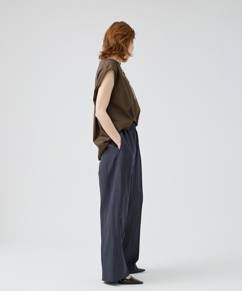 VERMEIL par iena(ヴェルメイユパーイエナ)の「Dry Poplin イージーパンツ(その他パンツ・レディース・ネイビー/ライトグリーン/オレンジ・38/36)」の18枚目の写真