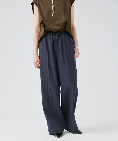 VERMEIL par iena(ヴェルメイユパーイエナ)の「Dry Poplin イージーパンツ(その他パンツ・レディース・ネイビー/ライトグリーン/オレンジ・38/36)」の19枚目の写真