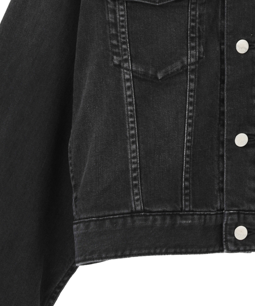 Tiara（ティアラ）の「【HEALTHY DENIM/ヘルシーデニム】デニムジャケット（Latte）（デニムジャケット・レディース・ブラック・1）」の2枚目の写真