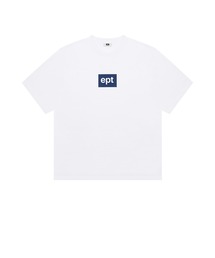 EPT（イーピーティー）の「Color Box Logo T-Shirt (White/Navy)（Tシャツ/カットソー）」