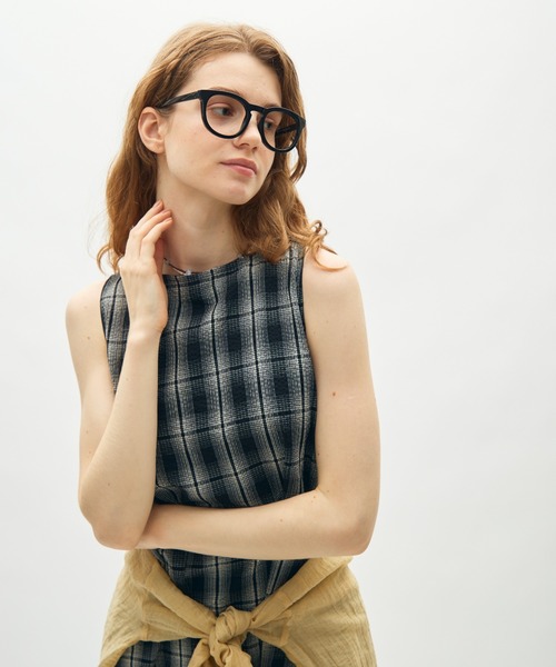 full/fill.(フルフィル)の「back open check long onepiece / バックオープンチェックロングワンピース(ワンピース・レディース・ブラック/アイボリー・FREE)」の12枚目の写真