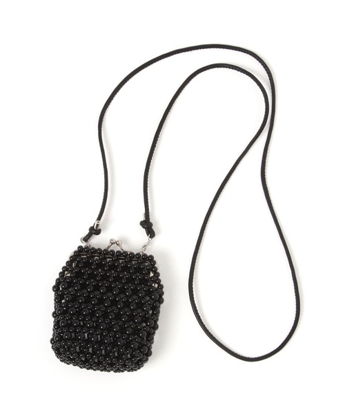LEPSIM(レプシィム)の「ビーズがま口ネックレス 813003(ネックレス・レディース・ブラック/ベージュ/シルバー・ONE SIZE)」の4枚目の写真