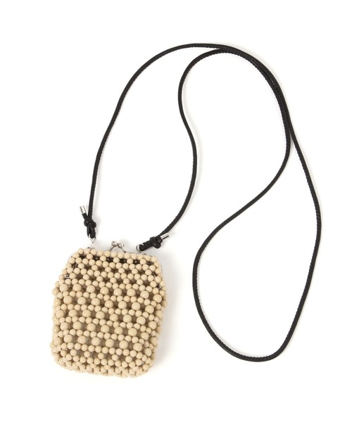 LEPSIM(レプシィム)の「ビーズがま口ネックレス 813003(ネックレス・レディース・ブラック/ベージュ/シルバー・ONE SIZE)」の6枚目の写真