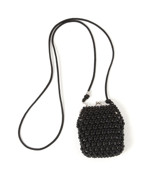 LEPSIM(レプシィム)の「ビーズがま口ネックレス 813003(ネックレス・レディース・ブラック/ベージュ/シルバー・ONE SIZE)」の7枚目の写真