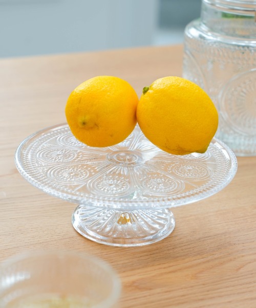 DULTON(ダルトン)の「GLASS STAND MARGARET/ガラススタンド 花柄(ランチョンマット/テーブルウェア・メンズ・クリア・FREE)」の1枚目の写真