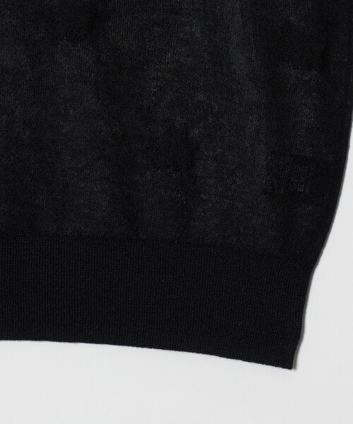 UNITED ARROWS(ユナイテッドアローズ)の「シアー フラワー ショートスリーブ ニット ‐ウォッシャブル‐(ニット/セーター・レディース・ブラック/オフホワイト・FREE)」の16枚目の写真