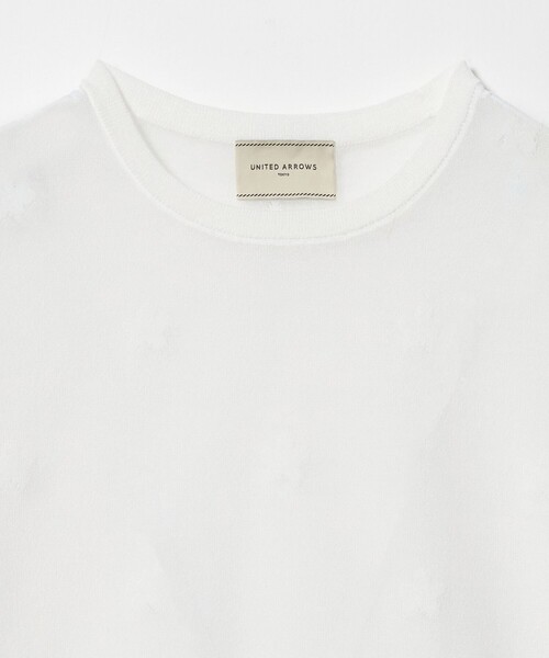 UNITED ARROWS(ユナイテッドアローズ)の「シアー フラワー ショートスリーブ ニット ‐ウォッシャブル‐(ニット/セーター・レディース・ブラック/オフホワイト・FREE)」の19枚目の写真