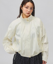 【別注】アディダス adidas ラックスフローしわ加工ウーブン ルーズフィット ジャケット 限定コラボ