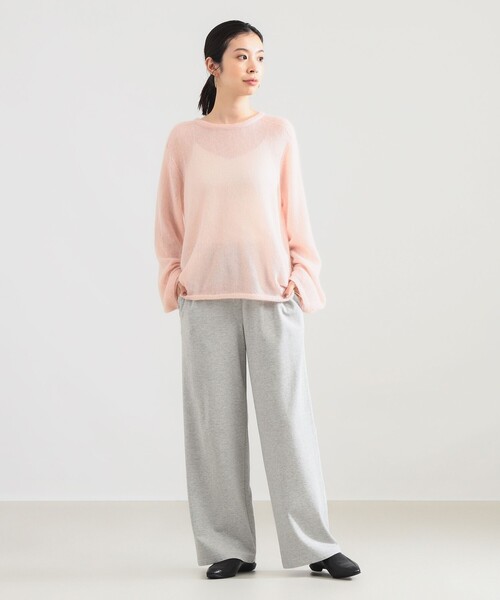 Demi-Luxe BEAMS（デミルクス ビームス）の「モヘヤ シルク ロングスリーブニット（ニット/セーター・レディース・ピンク/グレー・ONE SIZE）」の9枚目の写真
