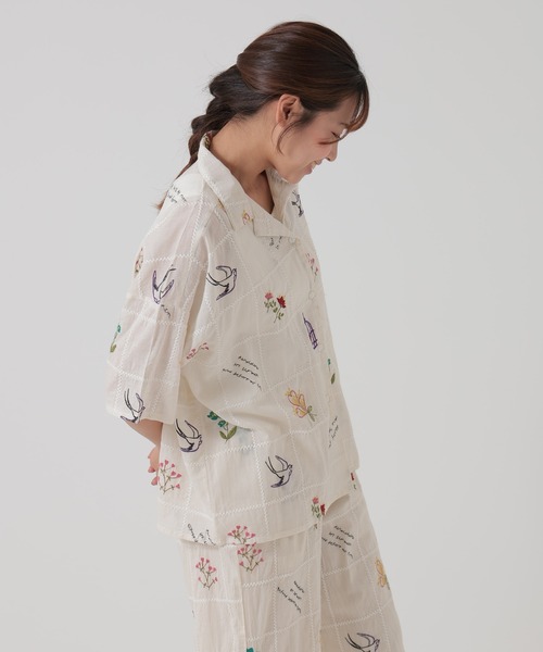 HEART MARKET（ハートマーケット）の「パッチワーク刺繍シャツ（シャツ/ブラウス・レディース・ホワイト/ナチュラル/ブラック・FREE）」の13枚目の写真