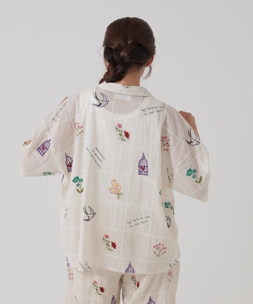 HEART MARKET（ハートマーケット）の「パッチワーク刺繍シャツ（シャツ/ブラウス・レディース・ホワイト/ナチュラル/ブラック・FREE）」の14枚目の写真