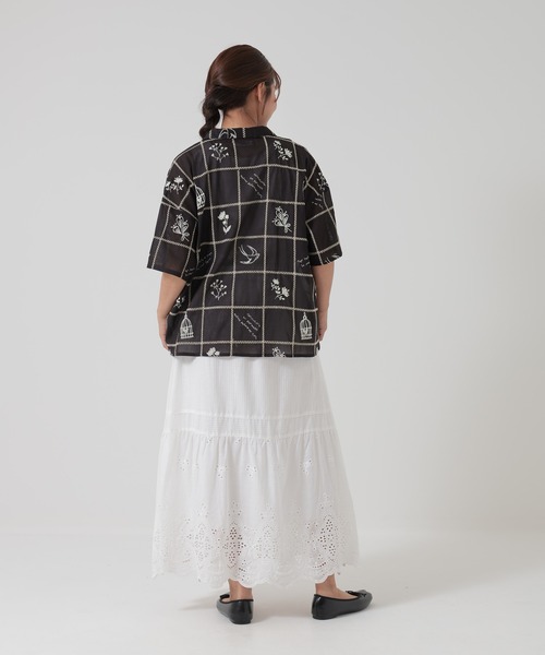 HEART MARKET（ハートマーケット）の「パッチワーク刺繍シャツ（シャツ/ブラウス・レディース・ホワイト/ナチュラル/ブラック・FREE）」の17枚目の写真