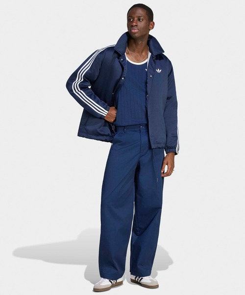 adidas(アディダス)の「adidas/アディダス adidas Originals トレフォイル コーチジャケット トレフォイル スリーストライプ メンズ ストリート スポーティ 2026年秋冬 秋服 冬服(ナイロンジャケット・メンズ・ネイビー/ブラック・S/M/L/XL/XS)」の6枚目の写真