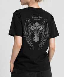 アーカイブウィングクロスTシャツ_ブラック
