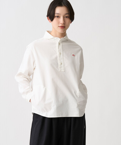 DANTON（ダントン）の「DANTON | オックスフォード 丸襟プルオーバーシャツ SOLID WOMEN（シャツ/ブラウス・レディース・ホワイト・36/34）」の20枚目の写真
